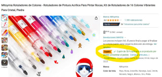 Rotuladores de Pintura Acrílica 16 Colores por 4,50€