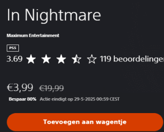 In Nightmare voor €3,99 in de Playstation Store