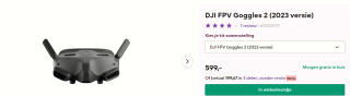 DJI FPV Goggles 2 (2023) - Zwart voor €599 bij CameraNU