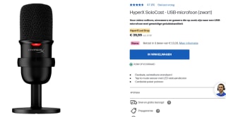 HyperX SoloCast USB-microfoon voor €39,99 in de HP store