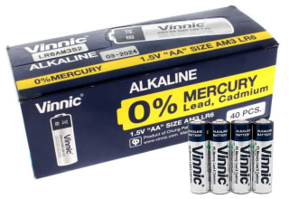 Pilas Vinnic bateria original Alcalina Tipo AA LR6 en blister 40X Unidades por solo 6,2€