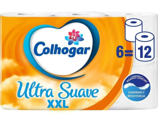 Pack de 6 Rollos Papel Higiénico XXL Colhogar por 2,42€.