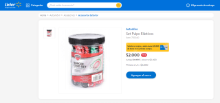 Set de 8 pulpos elásticos Autodrive para automóvil por $2.000