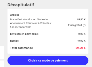 Mario Kart World - Nintendo Switch 2 voor €59,90 dmv code bij CDiscount