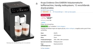 Krups Evidence One EA895N - Volautomatische espressomachine voor €369,99 na cashback via Amazon