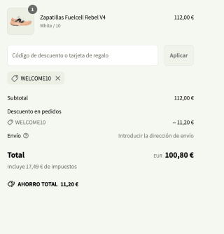 Zapatillas Fuelcell Rebel V4 por solo 100,80€