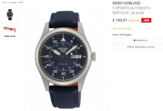 Seiko 5 Sports - SRPH31K1 blauw voor €185,97 bij The Little Green Bag
