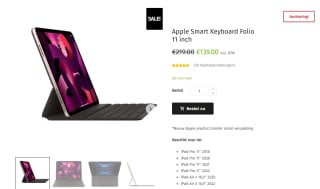 Apple Smart Keyboard Folio voor iPad Pro 11" voor €139
