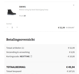 SWIMS Motion Wing Tip heren boots voor €42,99 bij Otrium