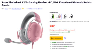 Razer Blackshark V2 X Roze voor €39,99 met Amazon Prime
