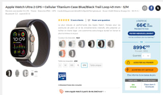 Montre connectée Apple Watch Ultra 2 GPS à 899€