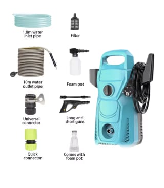 Hidrolimpiadora de alta presión boquilla ajustable 220V 1500W 135bar 560 L/H para lavado a solo 43,10€