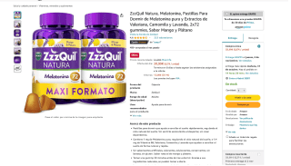 2 x72 Pastillas para dormir Melatonina pura y extractos de Valeriana Camomila y Lavanda por 38,99€