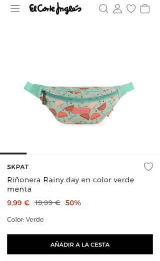 Skpat Riñonera Rainy Day por 9,99€.