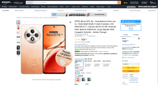 OPPO Reno12FS 4G Smartphone Libre por 168,36€