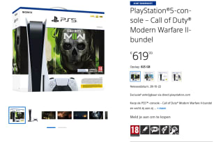 PlayStation®5-con- sole – Call of Duty® Modern Warfare II-bundel voor 619,99