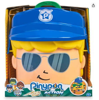 Pinypon Action - Contenedor de Policía y Monstruos, cabeza de Pinypon grande, caja contenedor con compartimentos para accesorios y figuras, incluye 4 muñecos por 26.09€