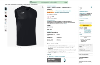 Camiseta sin Mangas Joma Hombre por solo 4,89€