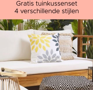 Gratis set tuinkussens bij besteding vanaf €250 bij Beliani