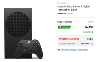 Xbox Series S Digital 1TB por $4,698 en Elektra con PayPal y BBVA desde 12 MSI
