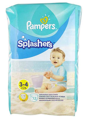 Lot de 8 paquets de 12 couches-culottes Pampers Splashers à 8,90€