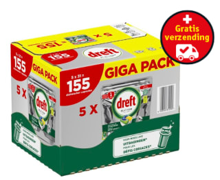 Dreft Platinum All In One Vaatwascapsules Citroen 155 stuks voor €28,49 bij Kruidvat