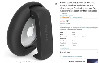 Belkin Apple beschermende houder met clip voor de AirTag voor €8,99 bij Amazon