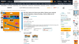 BIC Kids Lápices de Colores Tropicolors 24 Unidades por 1,90€