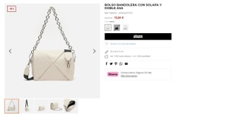 Bolso bandolera de Misako color beige por 13,50€