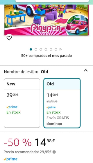 Pinypon Coche Camping Autocaravana por 14,98€.