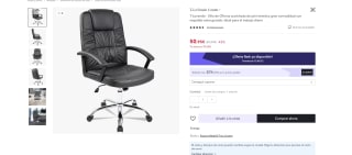 silla geiratoria por 38,21€ color negro