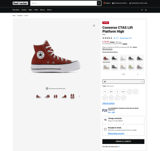 Converse CTAS Lift Platform High por solo 59,99€