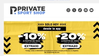 Desde La app descuento de 20% 0 10% según importe de compra