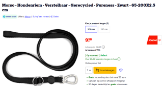 Verstelbare Morso hondenriem voor €9,37 bij Bol