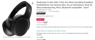 Skullcandy Crusher ANC 2 Zwart voor €138,66 bij Amazon