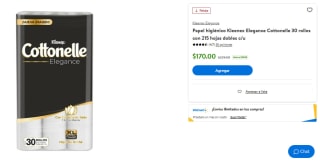 Papel Higiénico Kleenex Elegance Cottonelle 30 rollos por $170 | Walmart