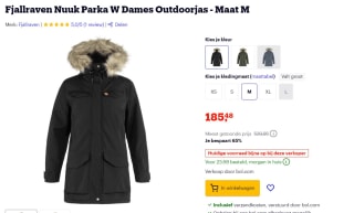 Nuuk dames Parka W van Fjallraven voor €185,48 bij Bol.com