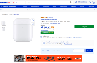 Estojo da Apple para Airpods - R$ 649