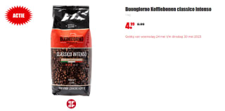 Buongiorno Koffiebonen Classico Intenso 1 kilo voor €4,99 bij Dirk