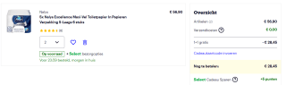 60 rollen Nalys Excellence Maxi-Vel Toiletpapier voor €28,45 bij Bol.com