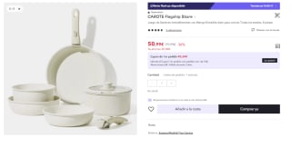 Juego de Sartenes Antiadherentes con Mango Extraíble Apto para cocinar Todas las estufas, 8 piezas por 50.99€ (Cuenta Nueva 38.99€)