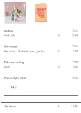 Gratis kaartje bij je brievenbus cadeau bok Bloompost