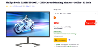 Philips Momentum 32M1C5500VL/00 Zwart voor €199 bij Bol