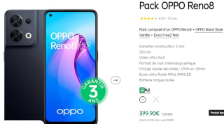 Smartphone 6.7" Oppo Reno 8 Pro 5G à 399,90€