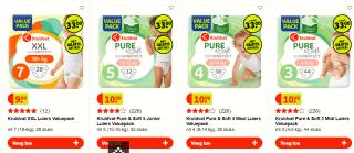 4 Kruidvat Valuepack luiers voor €33 + 6 gratis babysokjes