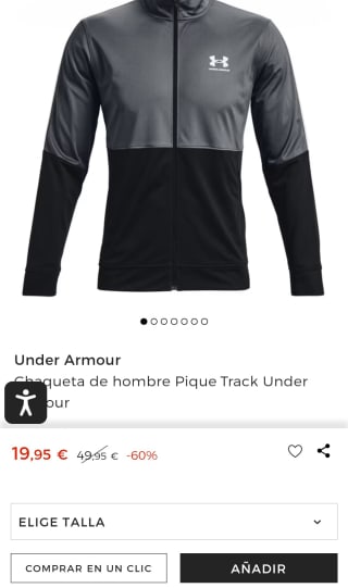Chaqueta Armour Pique Track Under Armour Hombre por 19,95€