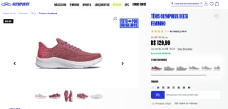 Tênis Feminino da Olympikus, modelo Delta - R$ 129,99