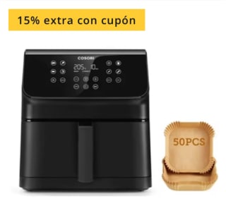 Freidora Sin Aceite Premium II Chef Edition 6 2 Litros COSORI + 50 bandejas de papel por 84,15€