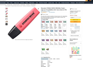 Marcador STABILO BOSS ORIGINAL Pastel Caja con 10 unidades color rosa cerezo en flor por 6,06€