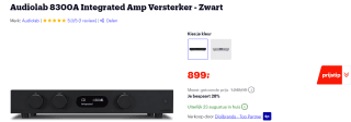 Audiolab 8300a Stereo Versterker voor €899 bij Bol.com